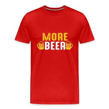 More Beer - Men's Premium Organic T-Shirt - red - Front - Damien (186cm)