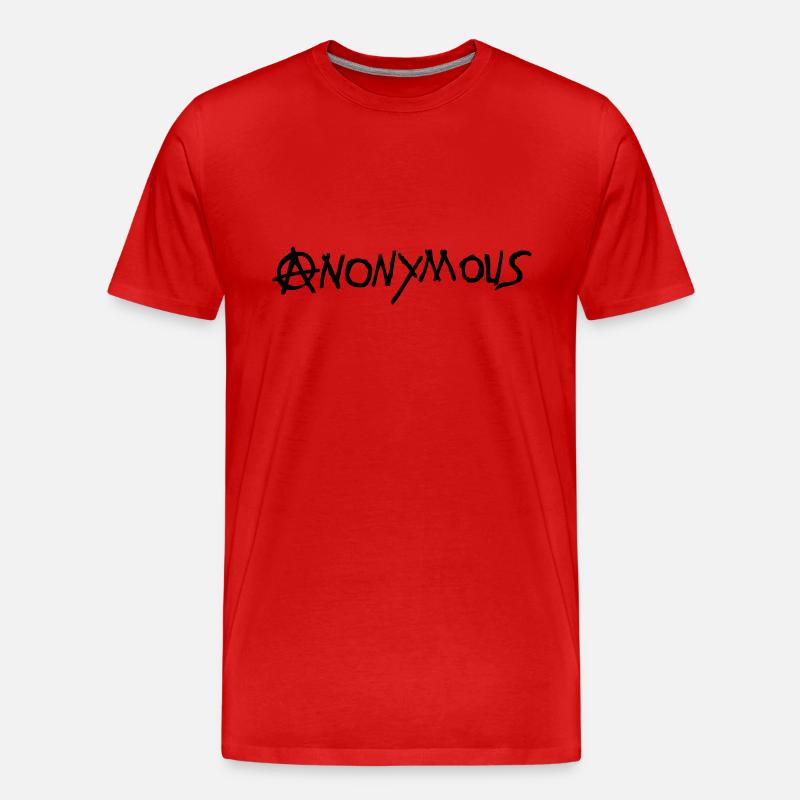 Anarchie-Logo anonymous1 - Männer Premium Bio T-Shirt - Rot