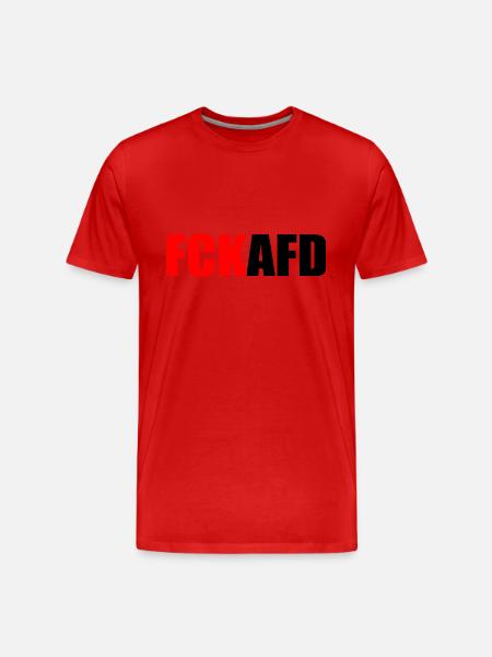 Fck afd - Männer Premium Bio T-Shirt - Rot