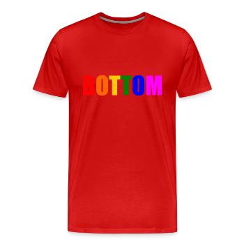 Bottom - Men's Premium Organic T-Shirt - red - Front - Damien (186cm)