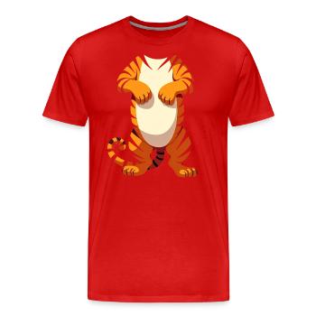 Costume de tigre Carnaval Costume de tigre Carnaval - T-shirt bio Premium Homme - rouge - Devant - Damien (186cm)