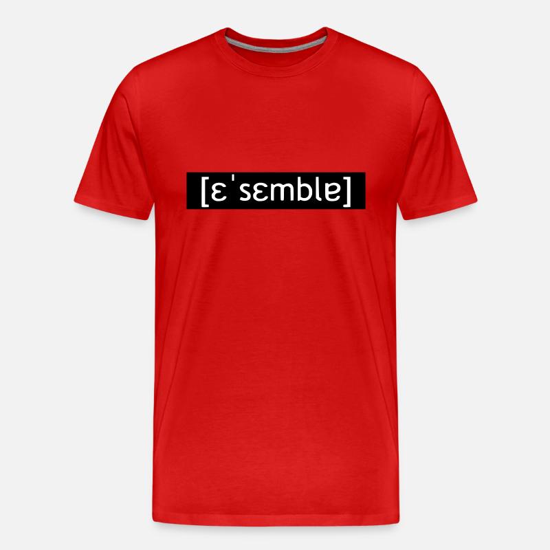 ASSEMBLER LAUTSCHRIFT - SIMPLE - Men's Premium Organic T-Shirt - red