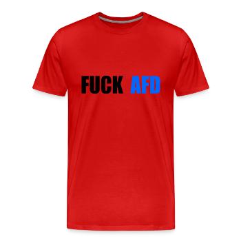 Fuck afd - T-shirt bio Premium Homme - rouge - Devant - Damien (186cm)