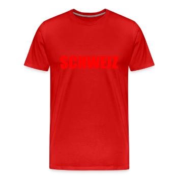 Switzerland - Men's Premium Organic T-Shirt - red - Front - Damien (186cm)