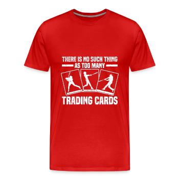 Trading karten - Männer Premium Bio T-Shirt - Rot - Vorne - Damien (186cm)