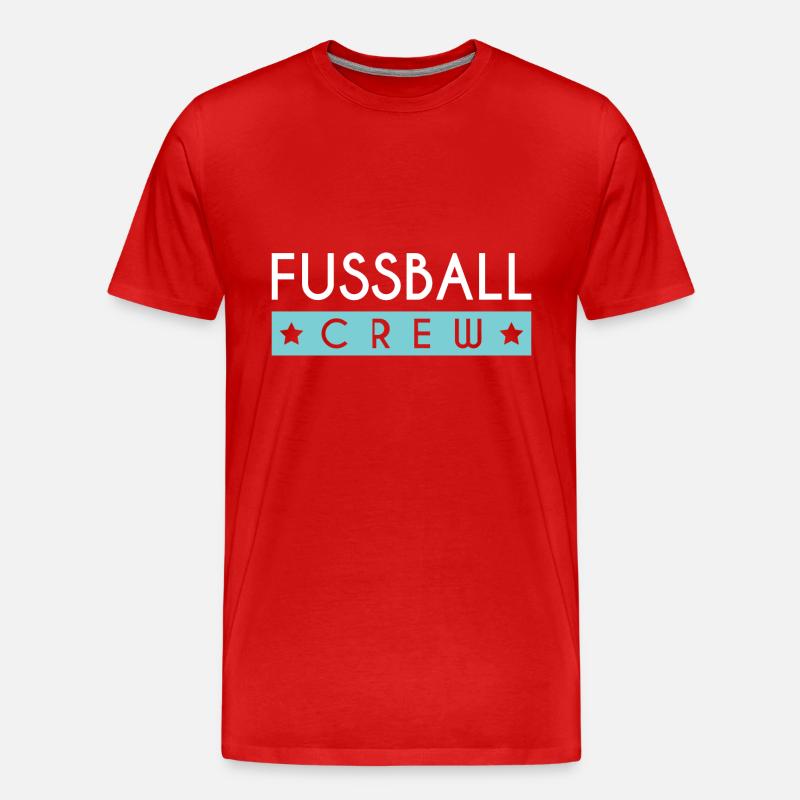 Fussball Crew - Männer Premium Bio T-Shirt - Rot