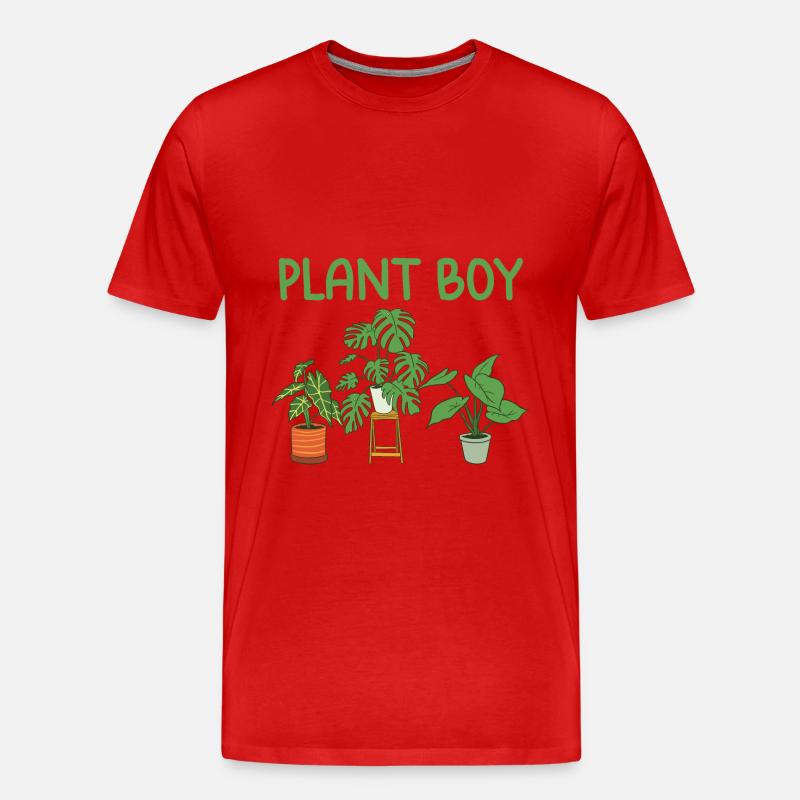 Zimmerpflanzen - Männer Premium Bio T-Shirt - Rot