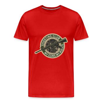 Shooting Club My guns my rules Soldier military - Men's Premium Organic T-Shirt - red - Front - Damien (186cm)