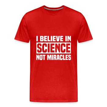 Atheismus - Männer Premium Bio T-Shirt - Rot - Vorne - Damien (186cm)