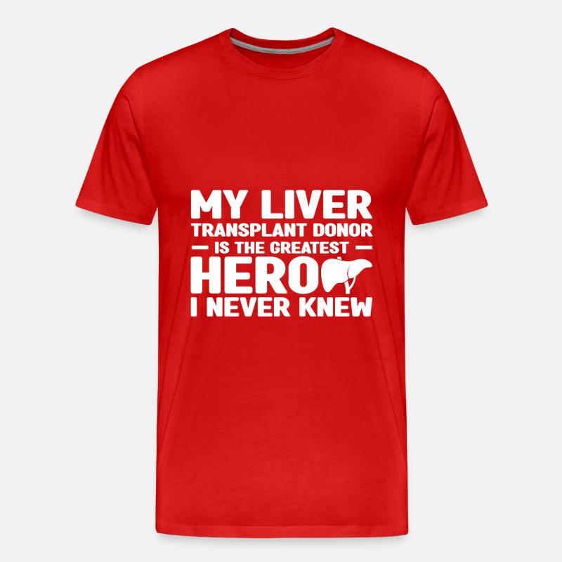 Leberempfänger - Männer Premium Bio T-Shirt - Rot