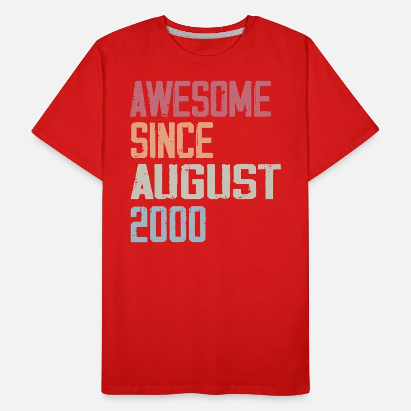 2000 August - Geburtstagsgeschenk August 2000 August Männer Premium Bio T-Shirt