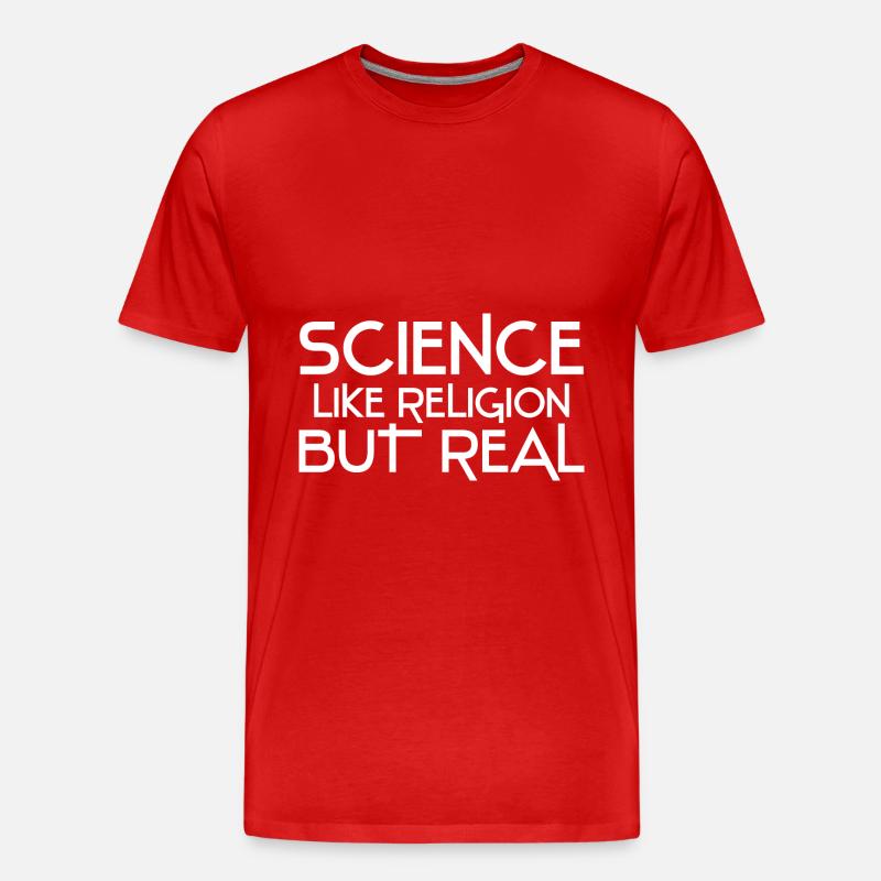 Atheismus Wissenschaft - Männer Premium Bio T-Shirt - Rot