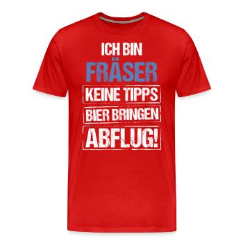I'm a milling cutter - bring beer and take off - Men's Premium Organic T-Shirt - red - Front - Damien (186cm)