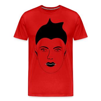 Esmeralda - Männer Premium Bio T-Shirt - Rot - Vorne - Damien (186cm)