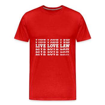 Anwalt - Männer Premium Bio T-Shirt - Rot - Vorne - Damien (186cm)