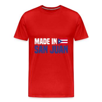 San Juan - T-shirt bio Premium Homme - rouge - Devant - Damien (186cm)