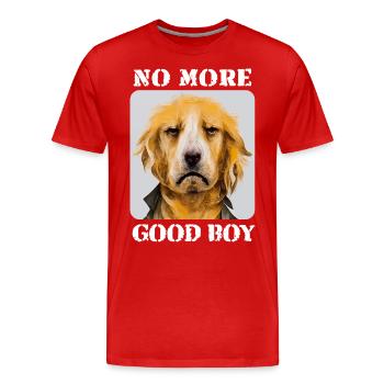 Golden Retriever No More Good Boy Lustig - Männer Premium Bio T-Shirt - Rot - Vorne - Damien (186cm)