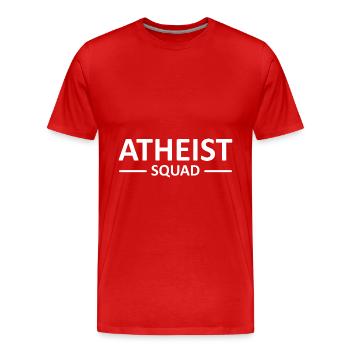 Atheismus Sprüche | Atheisten Atheist Geschenkidee - Männer Premium Bio T-Shirt - Rot - Vorne - Damien (186cm)