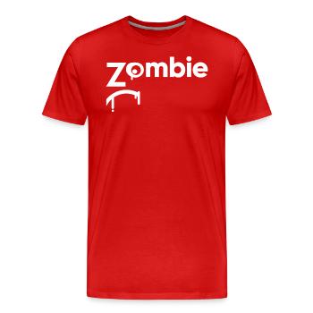 Zombie - Männer Premium Bio T-Shirt - Rot - Vorne - Damien (186cm)