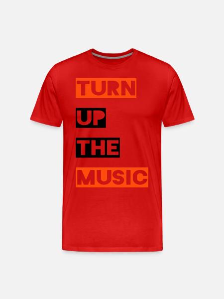 Turn up the music - Men's Premium Organic T-Shirt - red