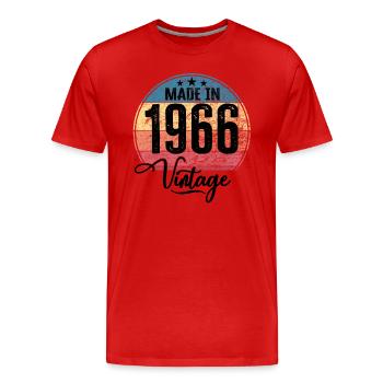 Vintage Made in 1966 Geburtsjahr 1966 Geburtstag - Männer Premium Bio T-Shirt - Rot - Vorne - Damien (186cm)