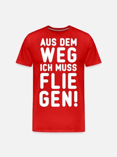 fliegen pilot - Männer Premium Bio T-Shirt - Rot