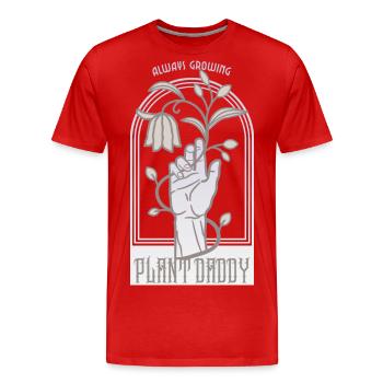 Plant Daddy - Men's Premium Organic T-Shirt - red - Front - Damien (186cm)