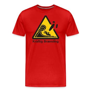 Surfen Wellenreiten Meer Strand Wellen Lustig - Männer Premium Bio T-Shirt - Rot - Vorne - Damien (186cm)