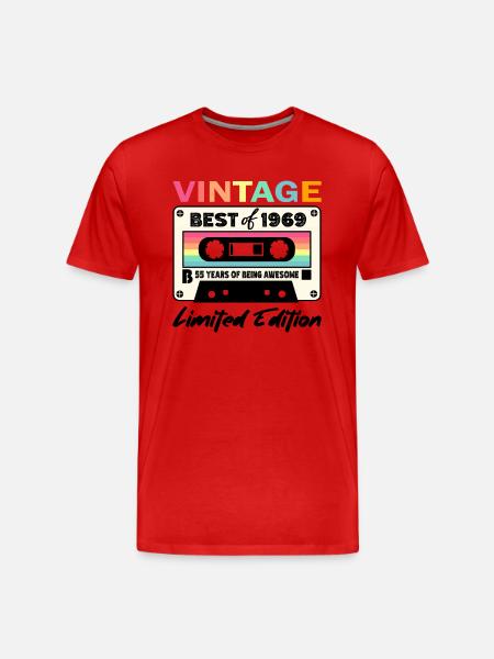 Best of 1969 - 55th Birthday Limited Edition - Men's Premium Organic T-Shirt - red