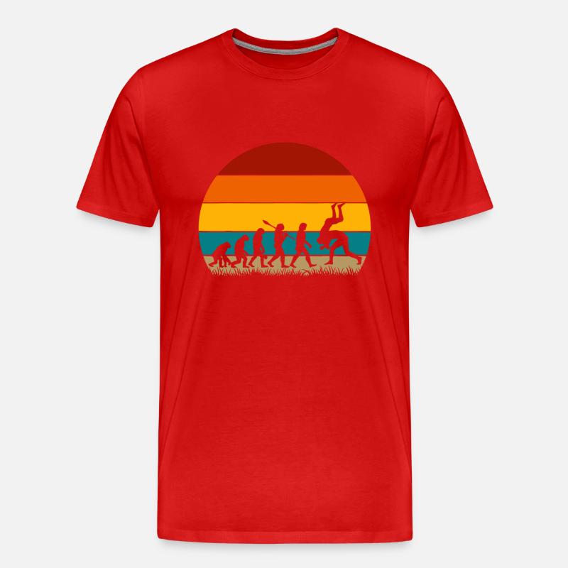 Retro Evolution Wrestling - Men's Premium Organic T-Shirt - red