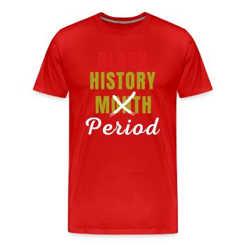 Période du Mois de l’histoire des Noirs African Pride BHM - T-shirt bio Premium Homme - rouge - Devant - Damien (186cm)