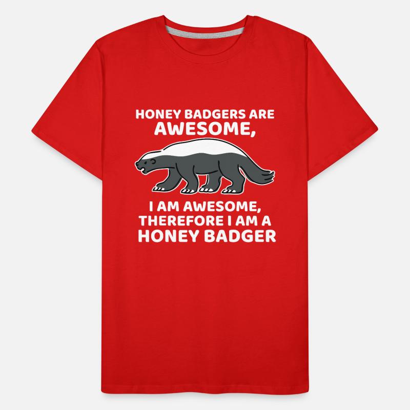 Ich bin ein Honigdachs Männer Premium Bio T-Shirt