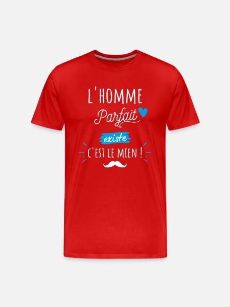homme parfait cadeau saint valentin homme - T-shirt bio Premium Homme - rouge