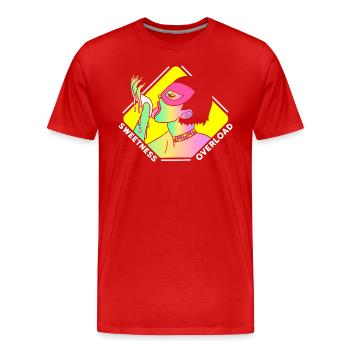 EROTIC SEXY GIRL SWEETNESS OVERLOAD - Men's Premium Organic T-Shirt - red - Front - Damien (186cm)