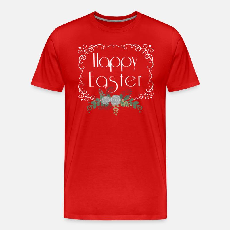 Happy Easter - Männer Premium Bio T-Shirt - Rot