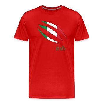 Bella Italia - Männer Premium Bio T-Shirt - Rot - Vorne - Damien (186cm)