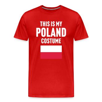 C’est mon costume de Pologne - T-shirt bio Premium Homme - rouge - Devant - Damien (186cm)