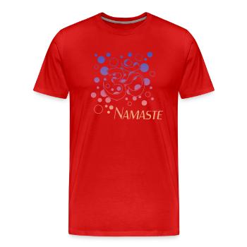 Yoga - Männer Premium Bio T-Shirt - Rot - Vorne - Damien (186cm)