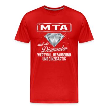 MTA - DM - Männer Premium Bio T-Shirt - Rot - Vorne - Damien (186cm)