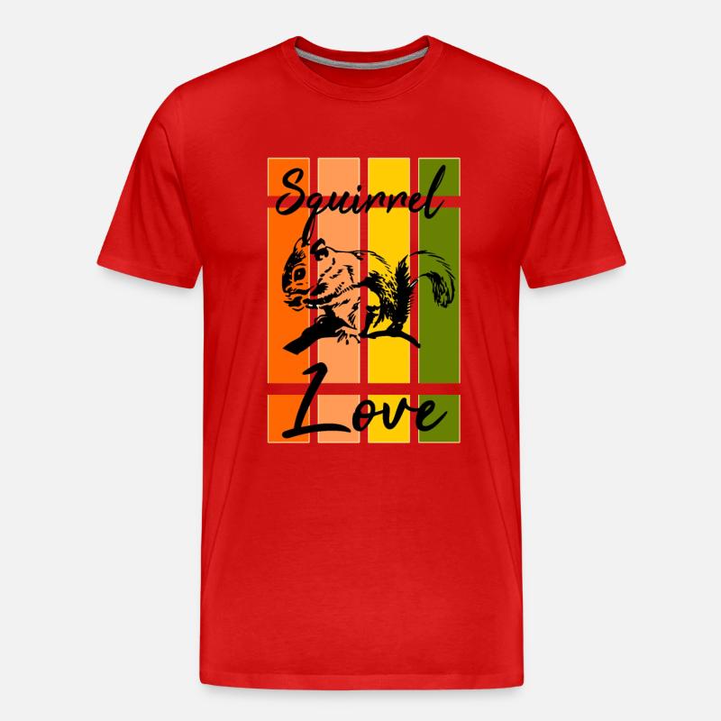 Eichhörnchen - Männer Premium Bio T-Shirt - Rot