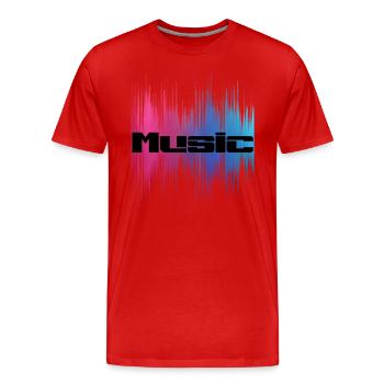Music - Männer Premium Bio T-Shirt - Rot - Vorne - Damien (186cm)