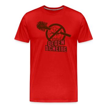 gegen scheiße - T-shirt bio Premium Homme - rouge - Devant - Damien (186cm)
