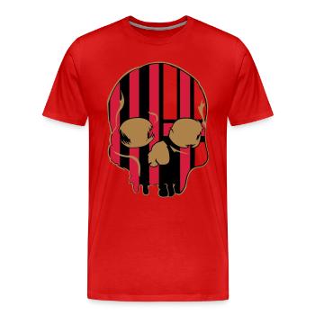 Milan Fan Ultras Tottenkopf - Männer Premium Bio T-Shirt - Rot - Vorne - Damien (186cm)
