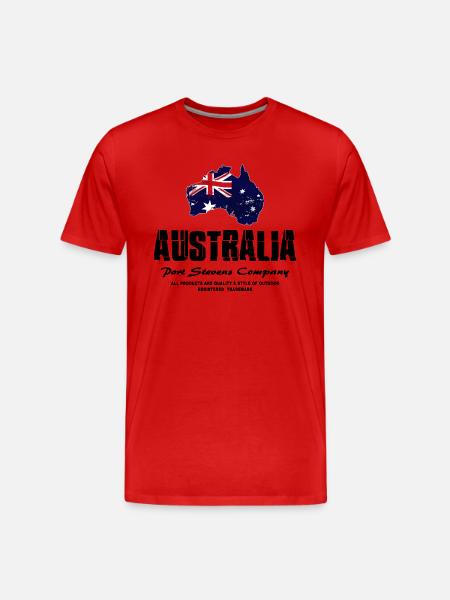 Australia - Australien - Männer Premium Bio T-Shirt - Rot