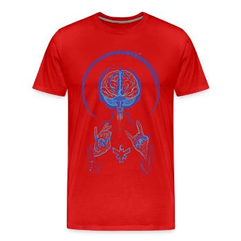 Prêtre vaudou - T-shirt bio Premium Homme - rouge - Devant - Damien (186cm)