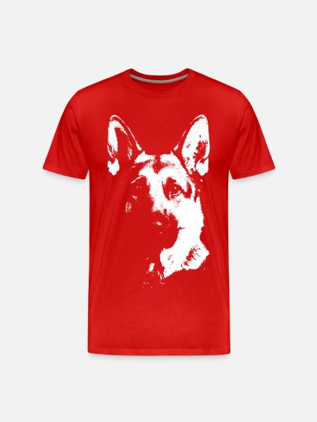 T-shirt Berger Allemand – chien loyal protecteur - T-shirt bio Premium Homme - rouge