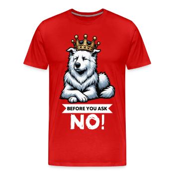 Avant de demander Berger Blanc Berger Berger - T-shirt bio Premium Homme - rouge - Devant - Damien (186cm)