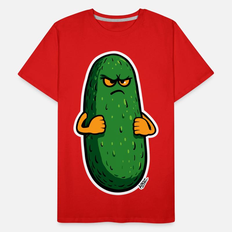 Grumpy Pickle Mascot Men's Premium Organic T-Shirt