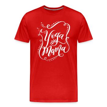 Yoga Mama - Men's Premium Organic T-Shirt - red - Front - Damien (186cm)