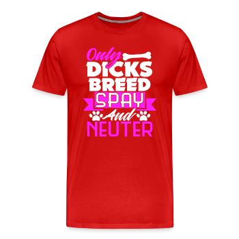 Rescue Dog - Men's Premium Organic T-Shirt - red - Front - Damien (186cm)